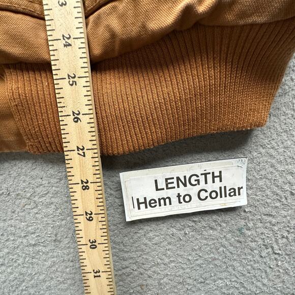 Big Smith H35100GBW Workwear Duck Canvas Lined Jacket Mens XL Hooded Zip Brown - Picture 4 of 11